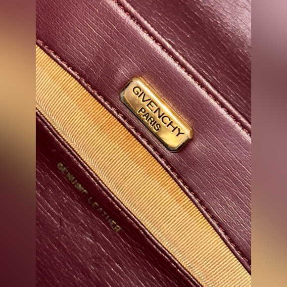 Givenchy Bordeaux Leather Shoulder Bag Vintage - Picture 11 of 13